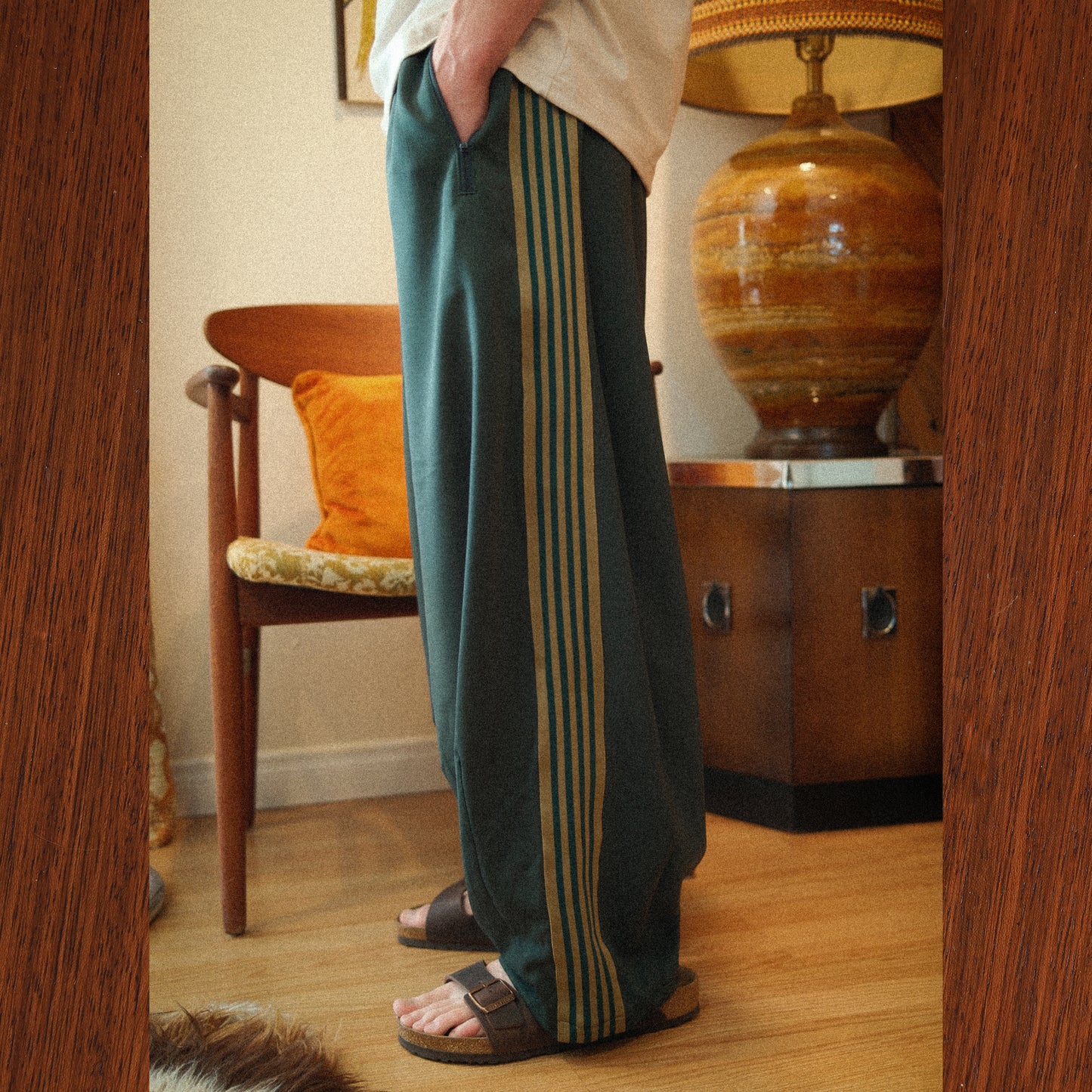 Stripe Tape Barrel Track Pants