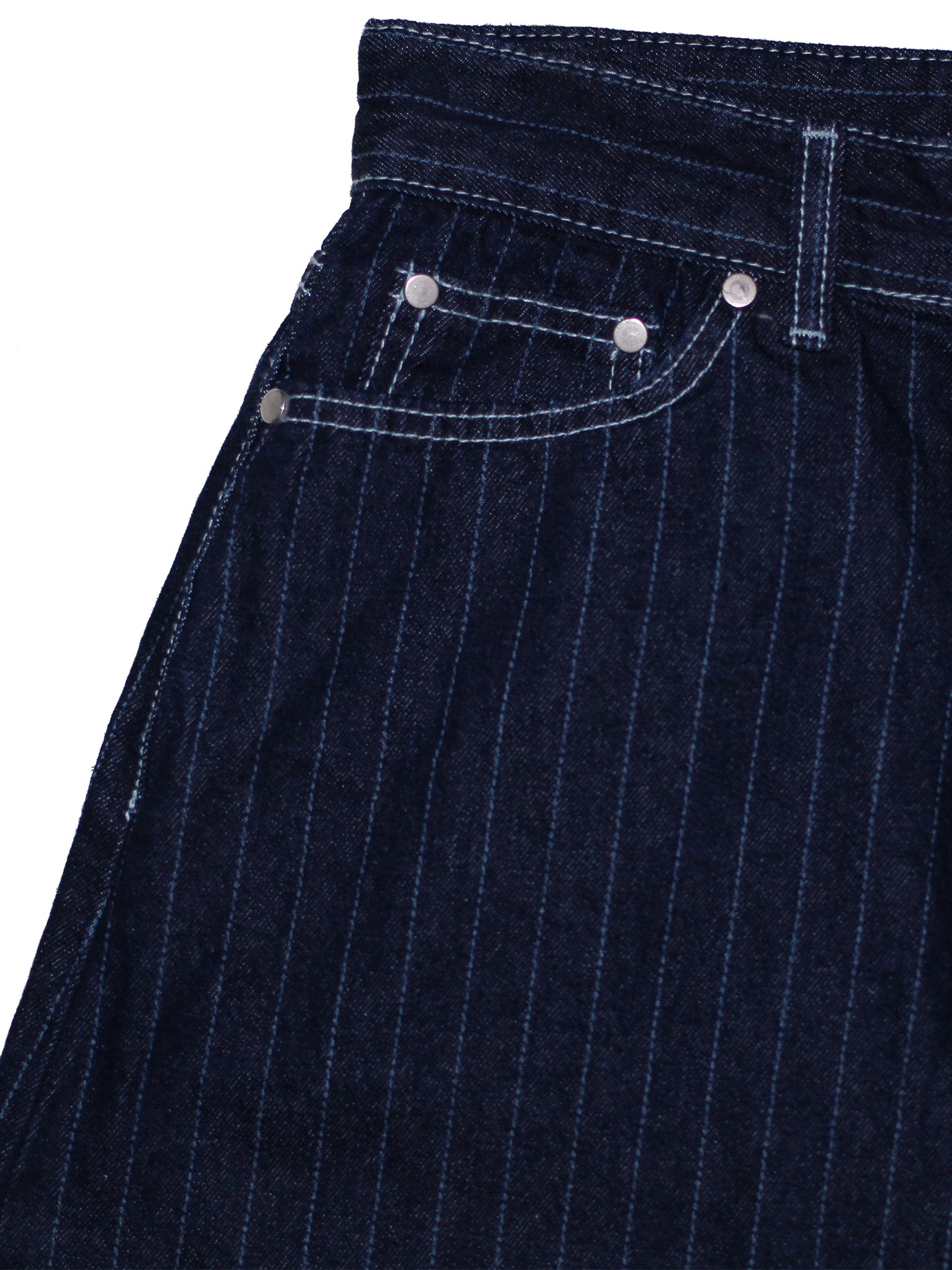 Striped Baggy Barrel Jeans