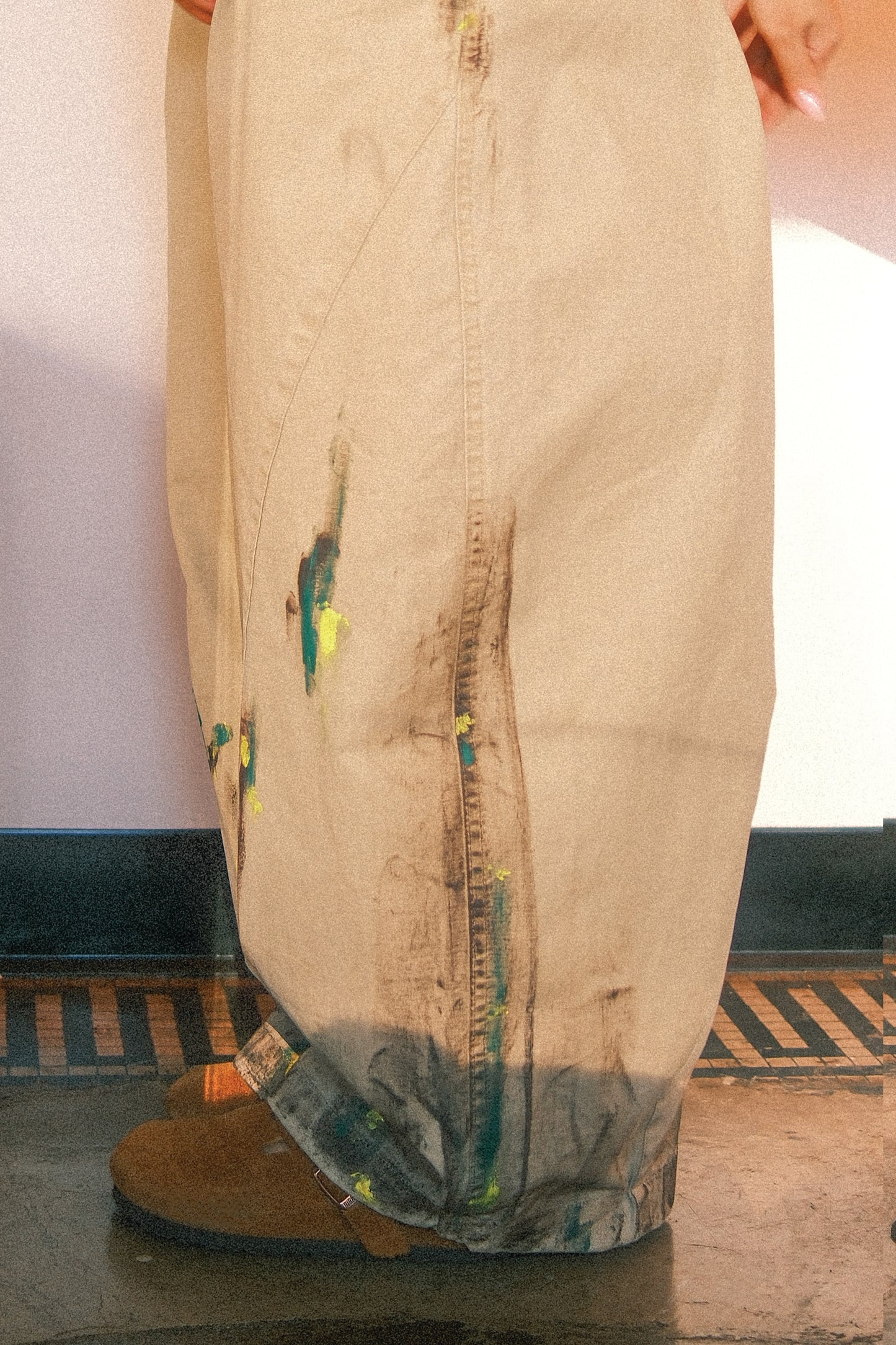 Paint Barrel Pants (Khaki)