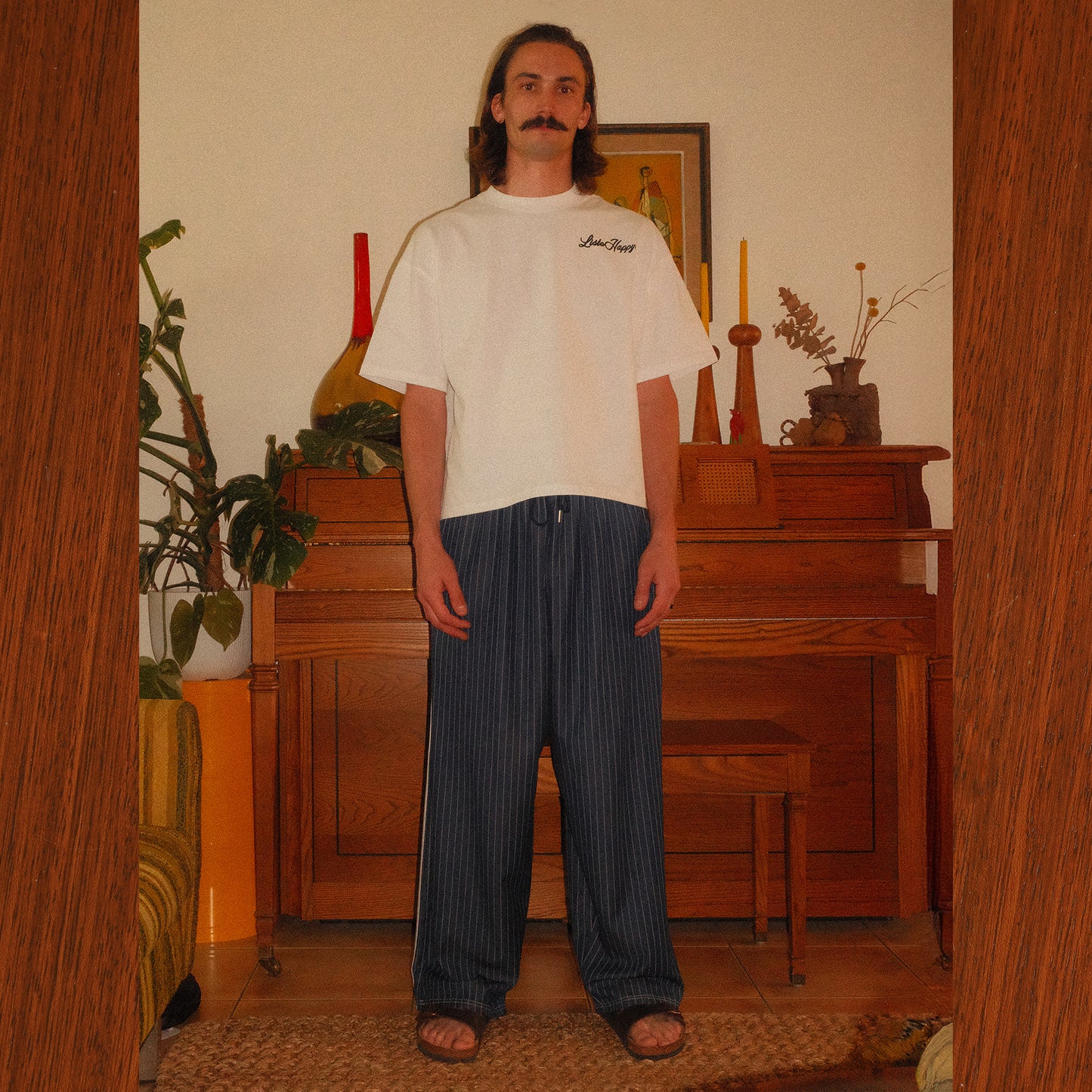 Striped Straight Leg Track Pants
