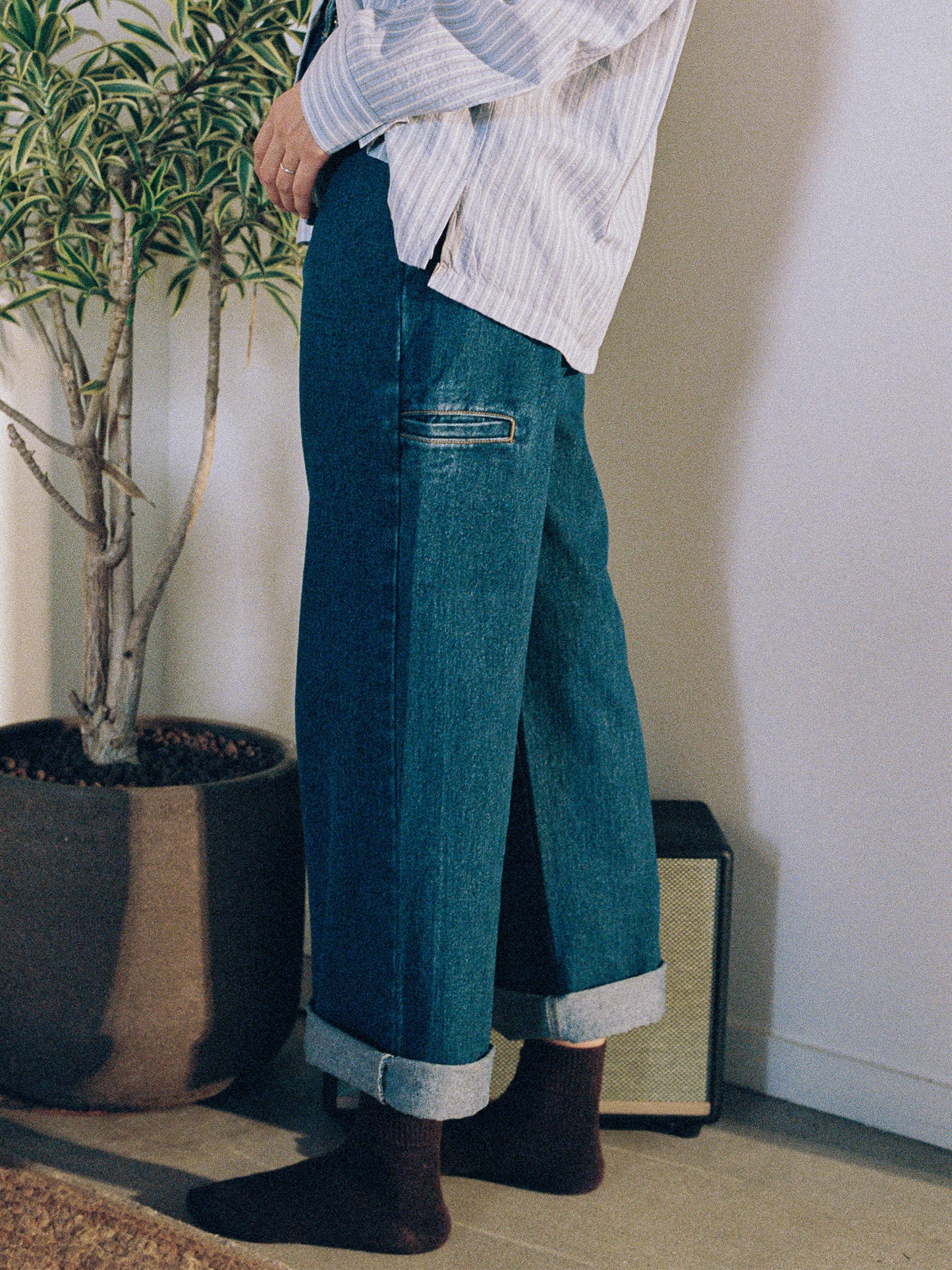 Rigid Denim Carpenter Pants