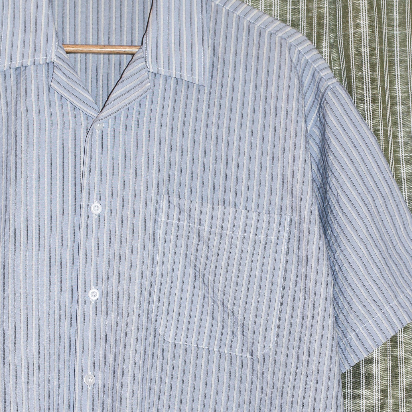 Striped Boxy Button Down Shirt