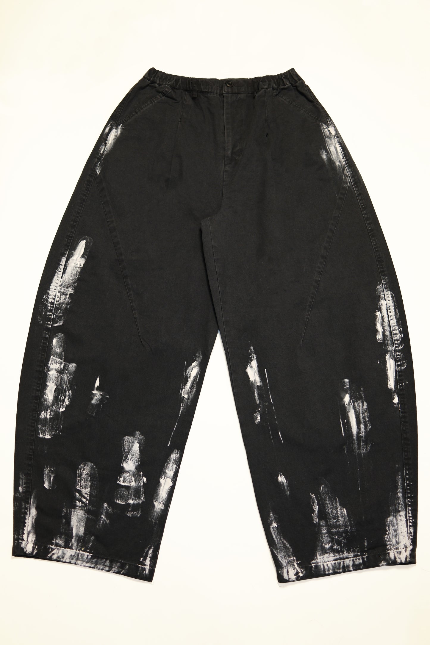 Paint Barrel Pants (Faded Black)