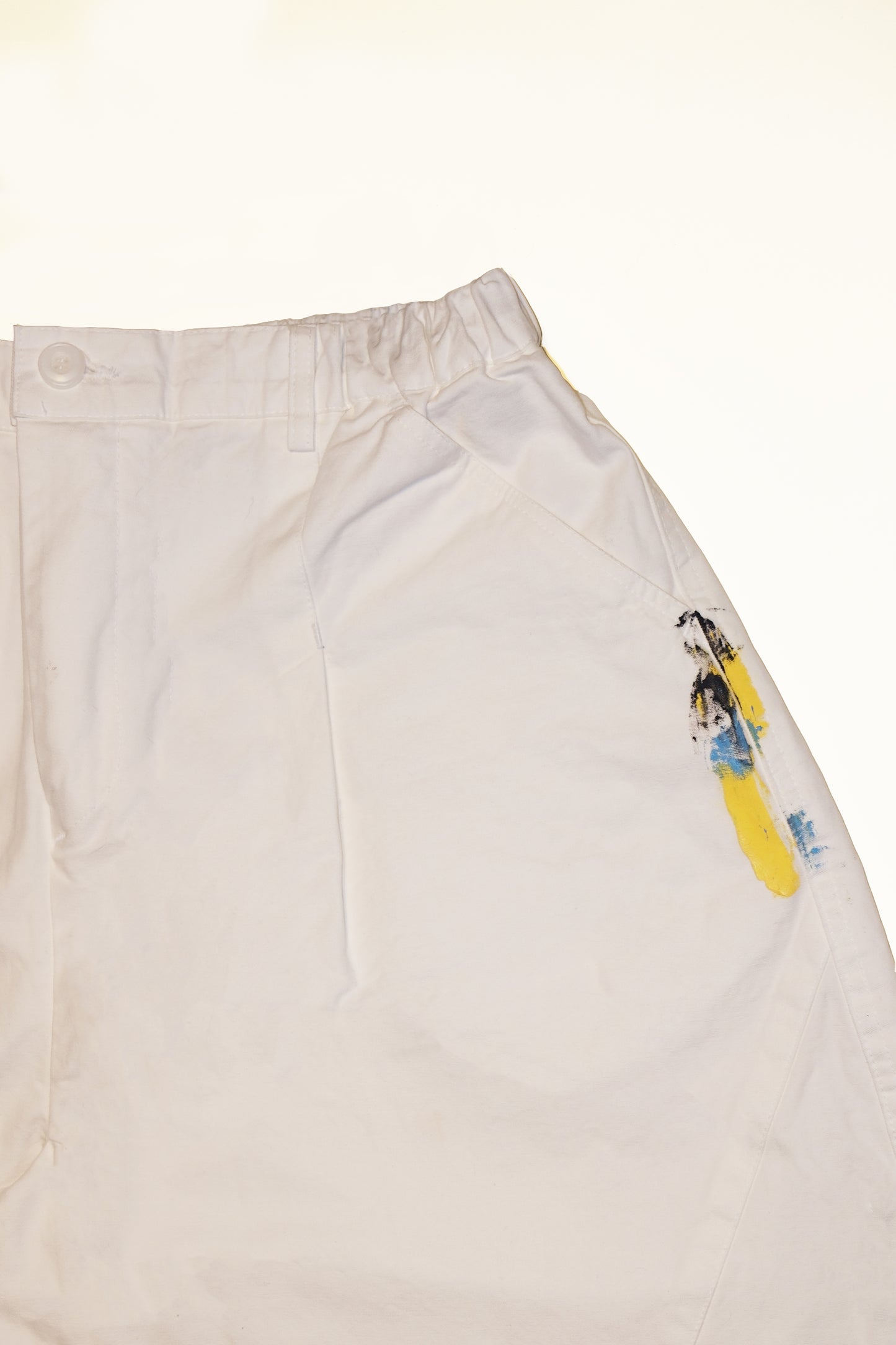 Paint Barrel Pants (Off-white)
