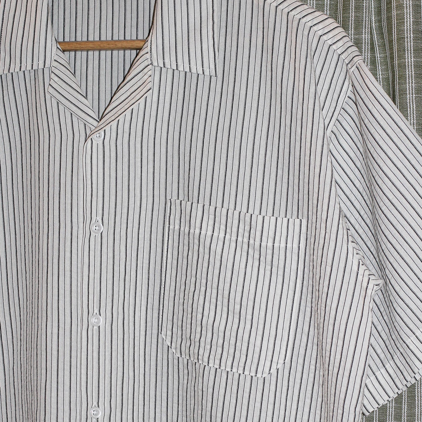 Striped Boxy Button Down Shirt